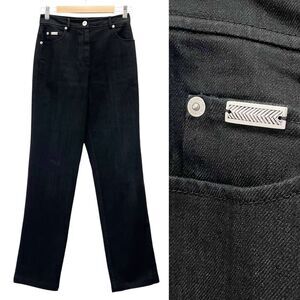 Vintage St. John Jeans Black Wash Slim Straight Leg High Rise Women’s Size 4